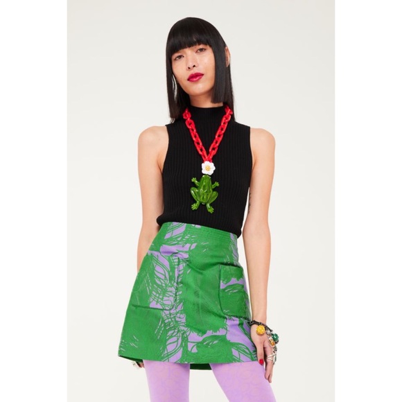 NWT! Iris Apfel x H&M Jacquard-weave Skirt - Picture 3 of 6